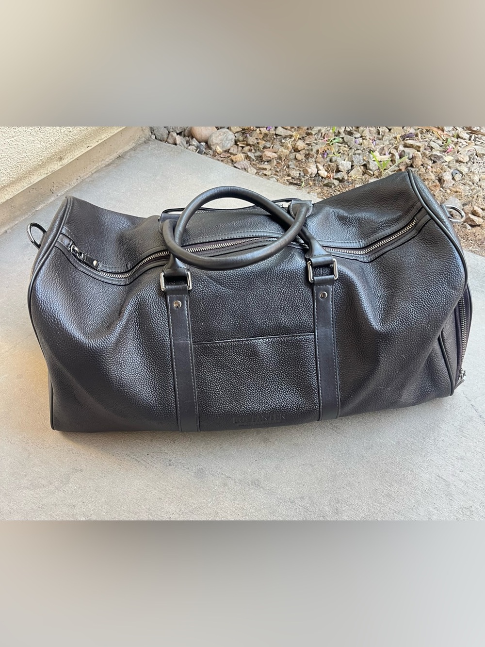 Bostanten brown leather duffel
